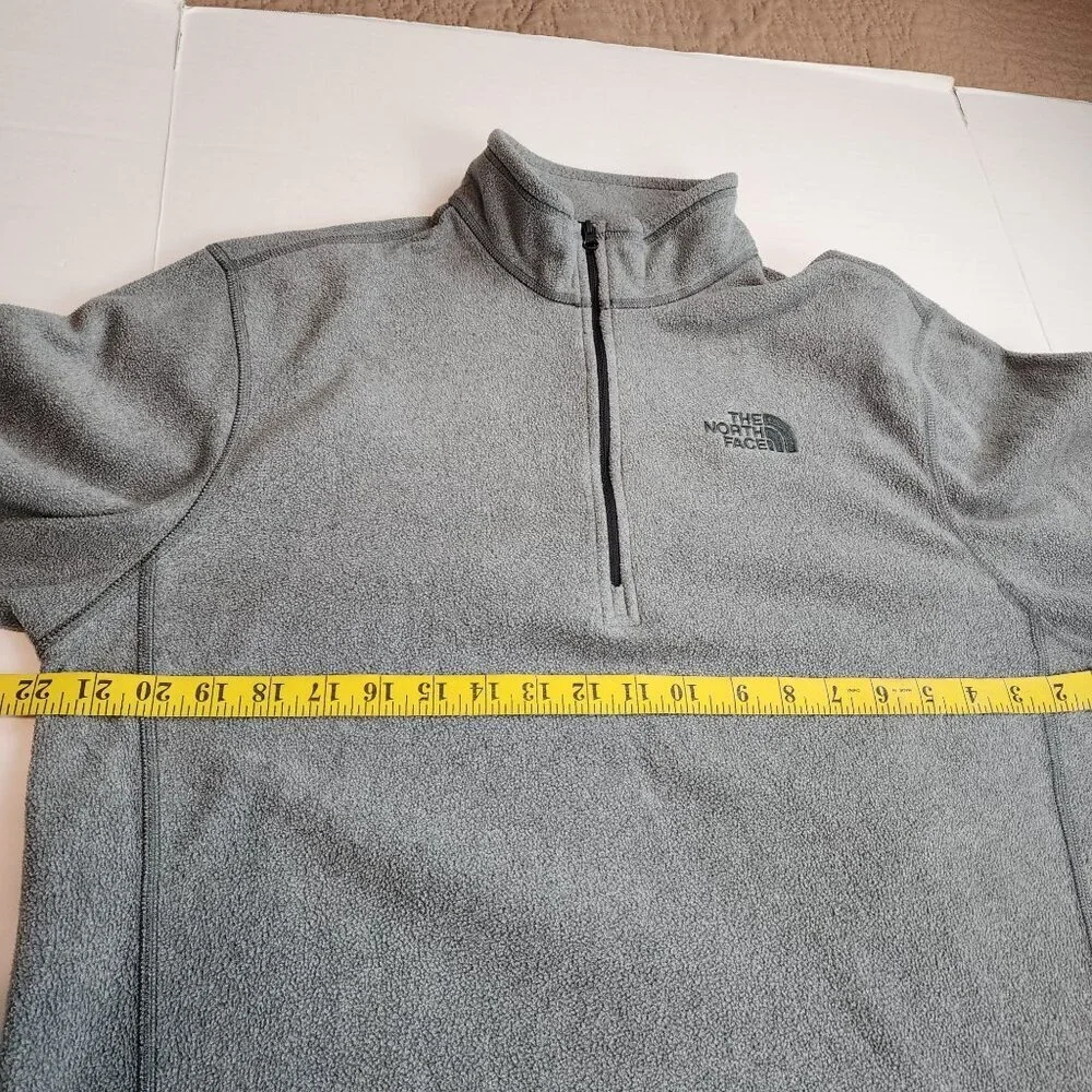 The North Face Men M Glacier 1/4 zip Fleece Pullover Gray